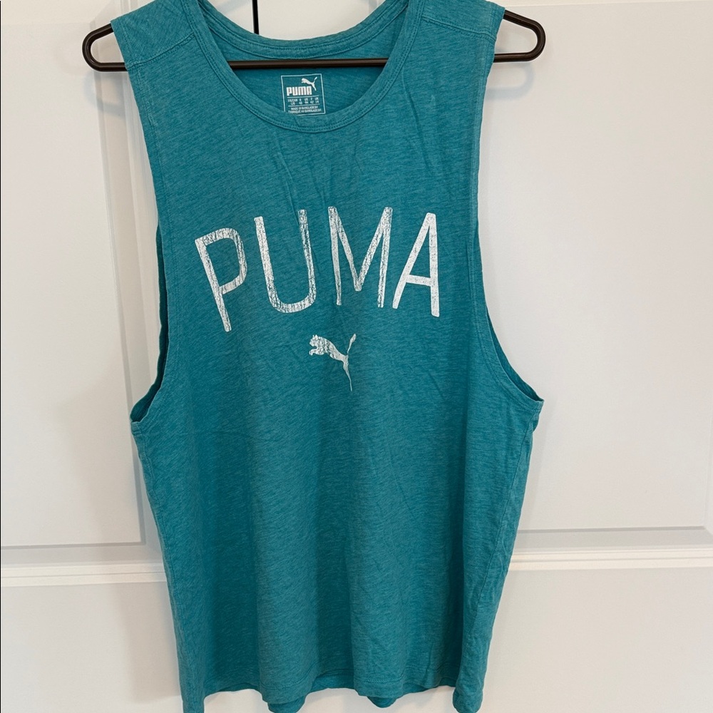 PUMA Women's Turquoise Muscle Tee